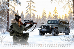 Jagd Kalender Frauen 2026 Gemälde Style