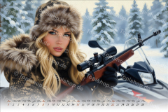 Jagd Kalender Frauen 2026 Gemälde Style