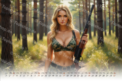 Jagd Kalender Frauen 2026 Gemälde Style