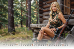 Jagd Kalender Frauen 2026 Gemälde Style