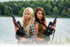 Jagd Kalender Frauen 2026 Gemälde Style