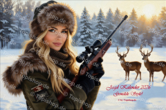 Jagd Kalender Frauen 2026 Gemälde Style